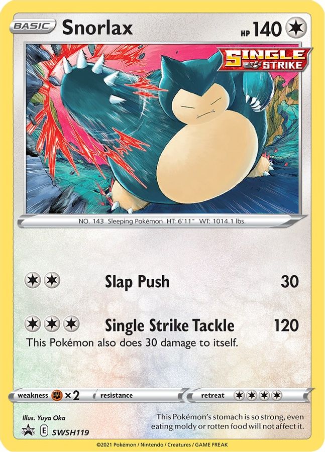 Buy Pokemon cards Australia - Snorlax SWSH119 - Premium Raw Card from Monster Mart - Pokémon Card Emporium - Shop now at Monster Mart - Pokémon Cards Australia. New 17 Apr, Promo, Sword & Shield Promo