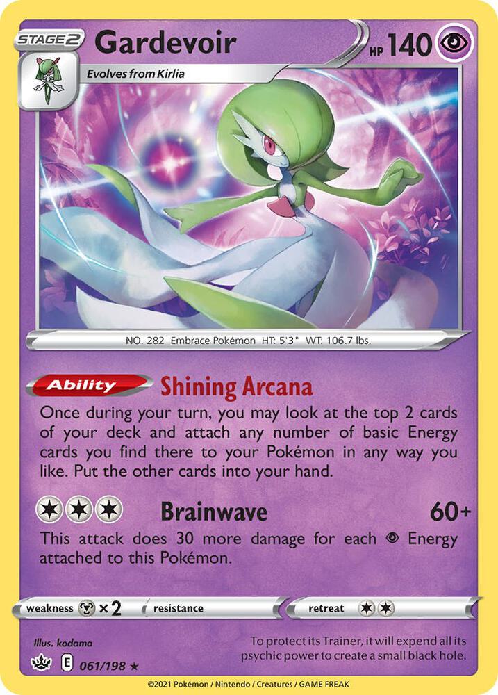 Buy Pokemon cards Australia - Gardevoir Holo 061/198 - Premium Raw Card from Monster Mart - Pokémon Card Emporium - Shop now at Monster Mart - Pokémon Cards Australia. Chilling Reign, NEW 13 Aug