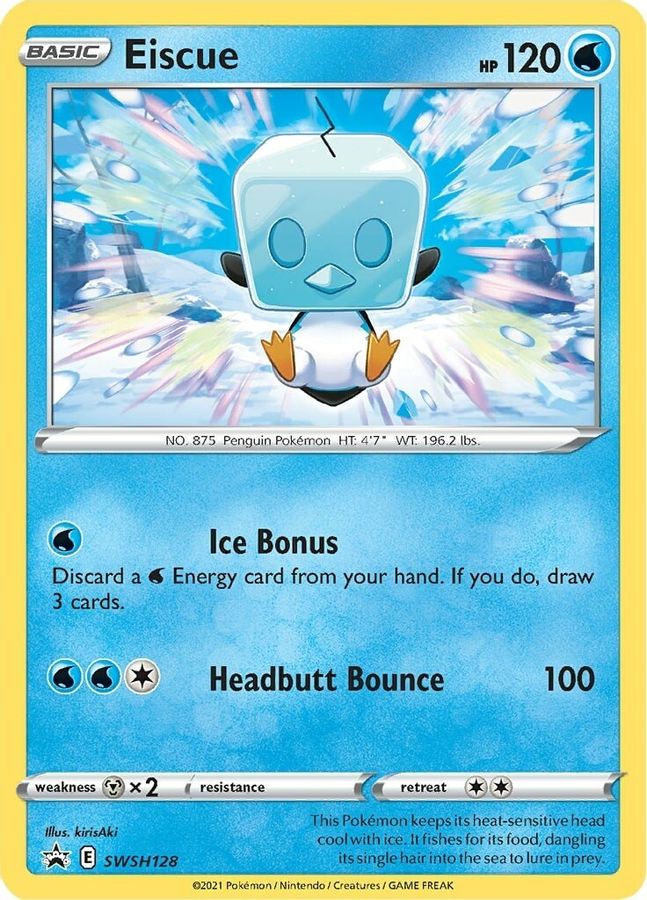 Buy Pokemon cards Australia - Eiscue SWSH128 - Premium Raw Card from Monster Mart - Pokémon Card Emporium - Shop now at Monster Mart - Pokémon Cards Australia. New 17 Apr, Promo, Sword & Shield Promo