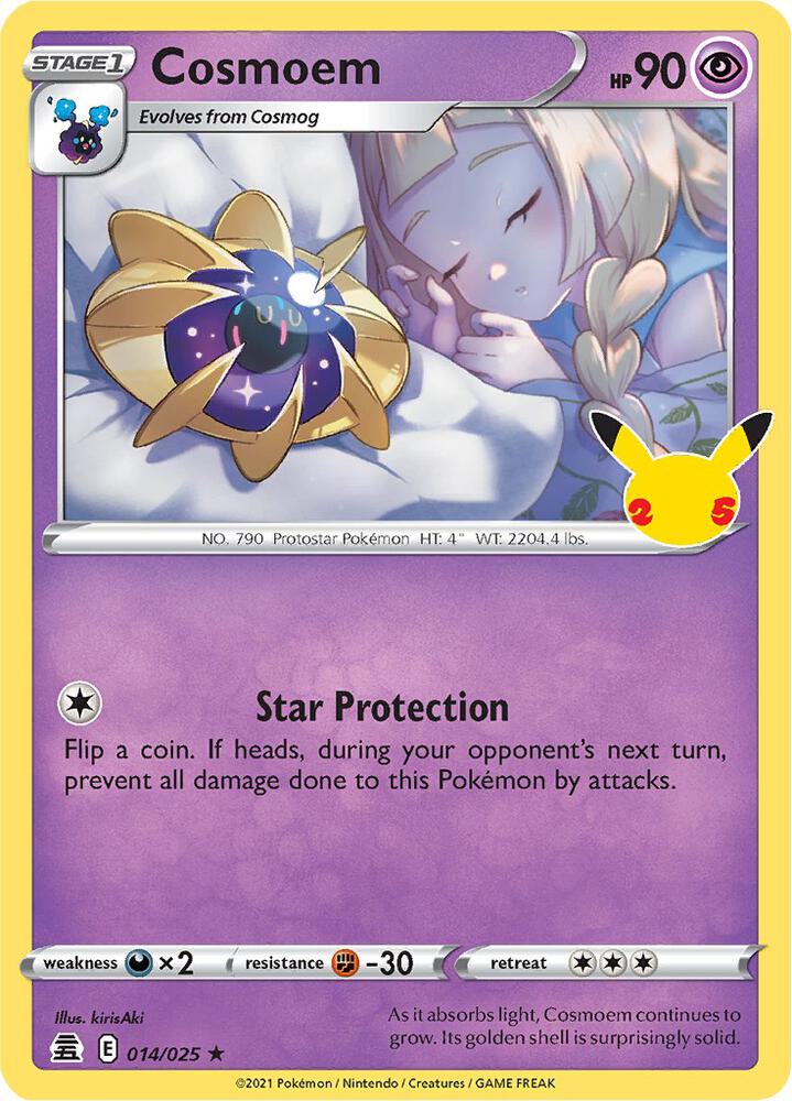 Buy Pokemon cards Australia - Cosmoem Holo 014/025 - Premium Raw Card from Monster Mart - Pokémon Card Emporium - Shop now at Monster Mart - Pokémon Cards Australia. Celebrations, Holo, NEW 28 Aug