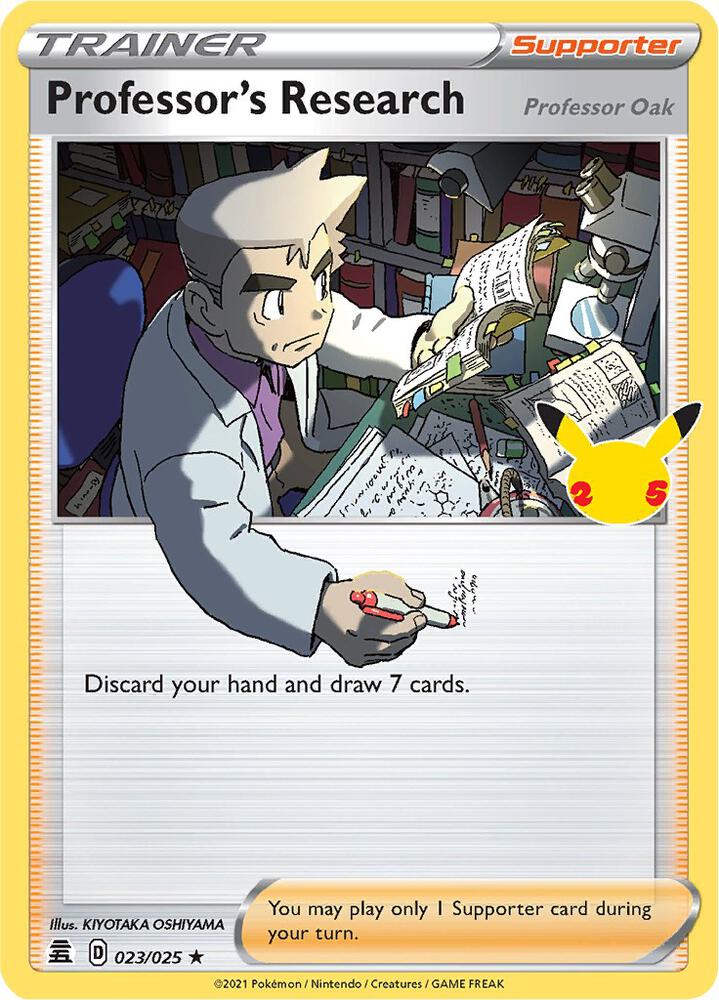 Buy Pokemon cards Australia - Professor's Research Holo 023/025 - Premium Raw Card from Monster Mart - Pokémon Card Emporium - Shop now at Monster Mart - Pokémon Cards Australia. Celebrations, Holo, NEW 28 Aug