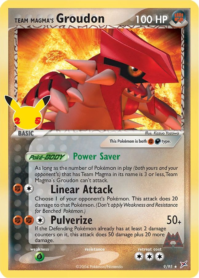 Buy Pokemon cards Australia - Groudon 9/95 - Premium Raw Card from Monster Mart - Pokémon Card Emporium - Shop now at Monster Mart - Pokémon Cards Australia. Celebrations, Classic Collection, NEW 20 May