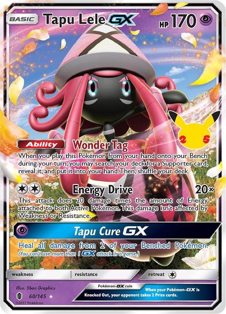 Buy Pokemon cards Australia - Tapu Lele GX 60/145 Celebrations - Premium Raw Card from Monster Mart - Pokémon Card Emporium - Shop now at Monster Mart - Pokémon Cards Australia. Celebrations, Classic Collection, GX, NEW 10 Oct