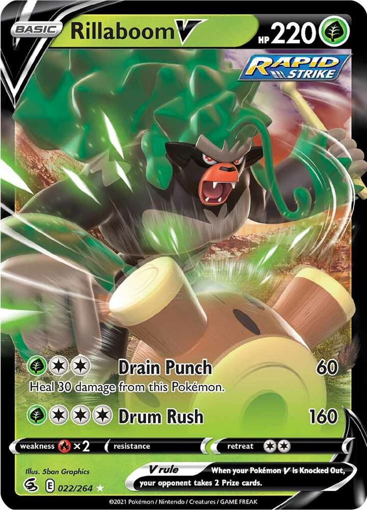 Buy Pokemon cards Australia - Rillaboom 022/264 - Premium Raw Card from Monster Mart - Pokémon Card Emporium - Shop now at Monster Mart - Pokémon Cards Australia. Fusion Strike, NEW 8 Aug