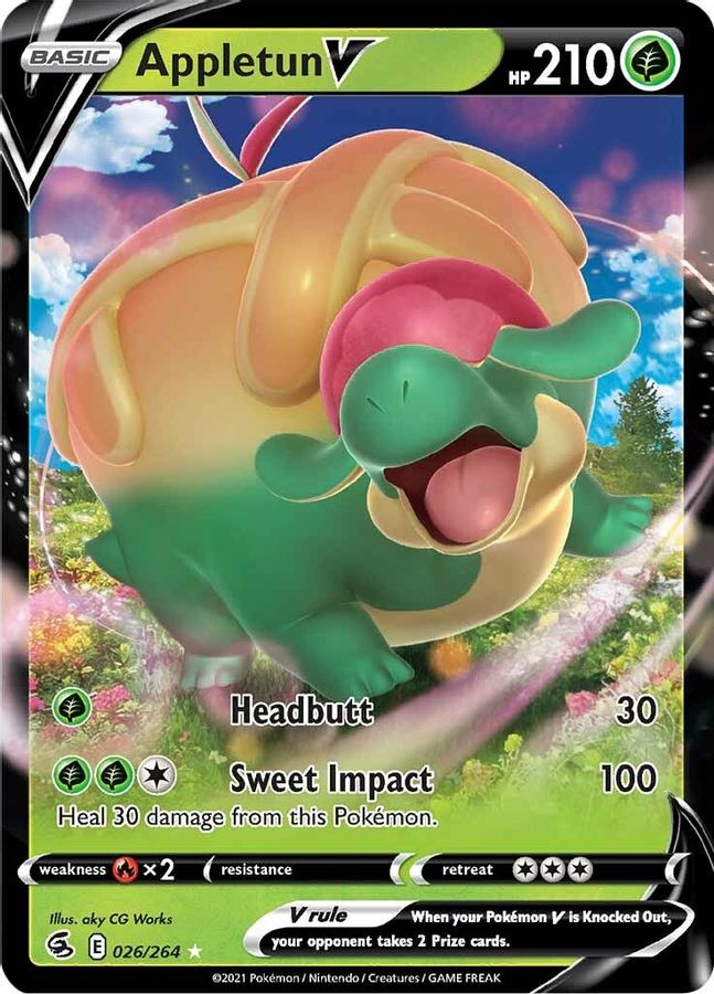 Buy Pokemon cards Australia - Appletun V 026/264 - Premium Raw Card from Monster Mart - Pokémon Card Emporium - Shop now at Monster Mart - Pokémon Cards Australia. Fusion Strike, New 17 Apr