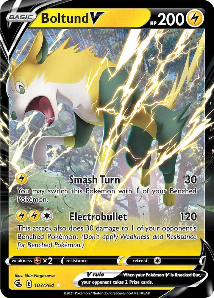 Buy Pokemon cards Australia - Boltund V 103/264 - Premium Raw Card from Monster Mart - Pokémon Card Emporium - Shop now at Monster Mart - Pokémon Cards Australia. Fusion Strike, NEW 15 Jul