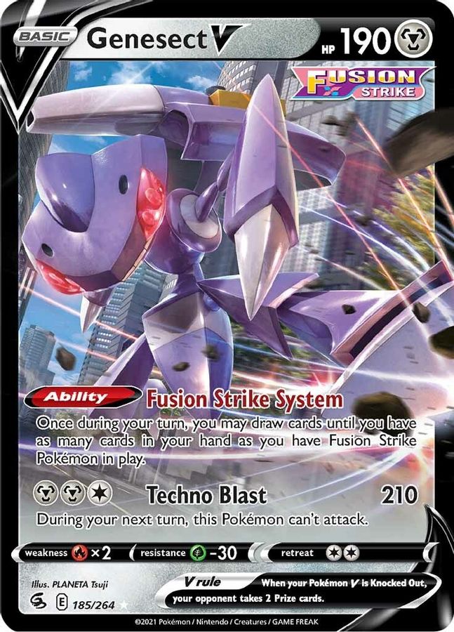 Buy Pokemon cards Australia - Genesect V 185/264 - Premium Raw Card from Monster Mart - Pokémon Card Emporium - Shop now at Monster Mart - Pokémon Cards Australia. Fusion Strike, New 24 Apr, Ultra Rare