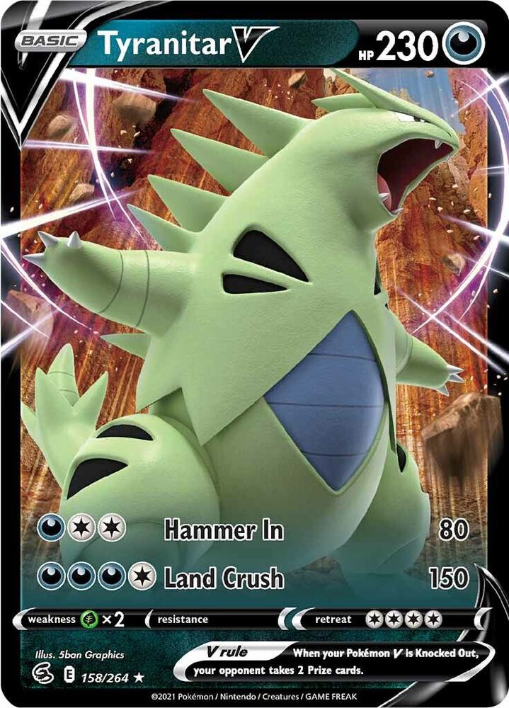 Buy Pokemon cards Australia - Tyranitar V 158/264 - Premium Raw Card from Monster Mart - Pokémon Card Emporium - Shop now at Monster Mart - Pokémon Cards Australia. Fusion Strike, NEW 23 Aug