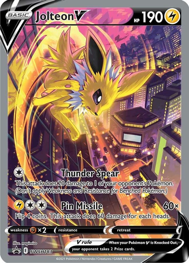 Buy Pokemon cards Australia - Jolteon V SWSH183 - Premium Raw Card from Monster Mart - Pokémon Card Emporium - Shop now at Monster Mart - Pokémon Cards Australia. NEW 8 May, Promo, Sword & Shield Promo