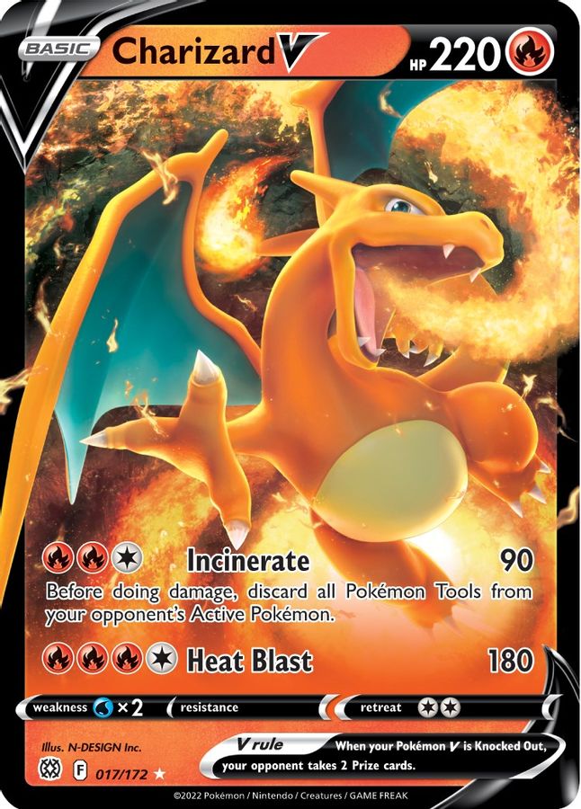 Buy Pokemon cards Australia - Charizard V 017/172 - Premium Raw Card from Monster Mart - Pokémon Card Emporium - Shop now at Monster Mart - Pokémon Cards Australia. Brilliant Stars, NEW 8 May