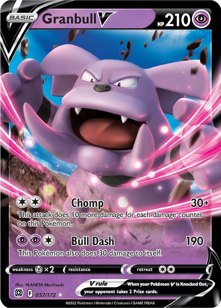 Buy Pokemon cards Australia - Granbull V 057/172 - Premium Raw Card from Monster Mart - Pokémon Card Emporium - Shop now at Monster Mart - Pokémon Cards Australia. Brilliant Stars, NEW 13 Aug