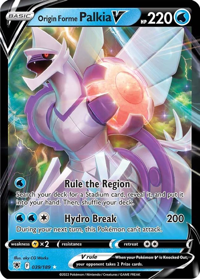 Buy Pokemon cards Australia - Palkia V 039/189 - Premium Raw Card from Monster Mart - Pokémon Card Emporium - Shop now at Monster Mart - Pokémon Cards Australia. Astral Radiance, NEW 20 May