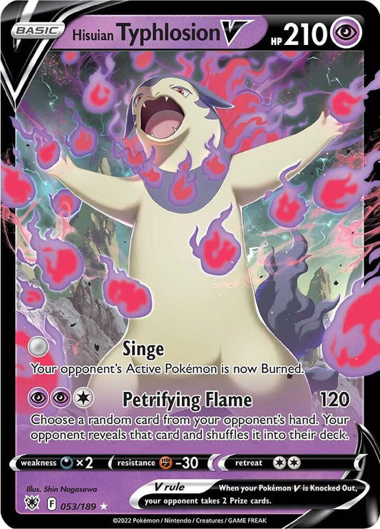 Buy Pokemon cards Australia - Typhlosion V 053/189 - Premium Raw Card from Monster Mart - Pokémon Card Emporium - Shop now at Monster Mart - Pokémon Cards Australia. Astral Radiance, NEW 13 Aug