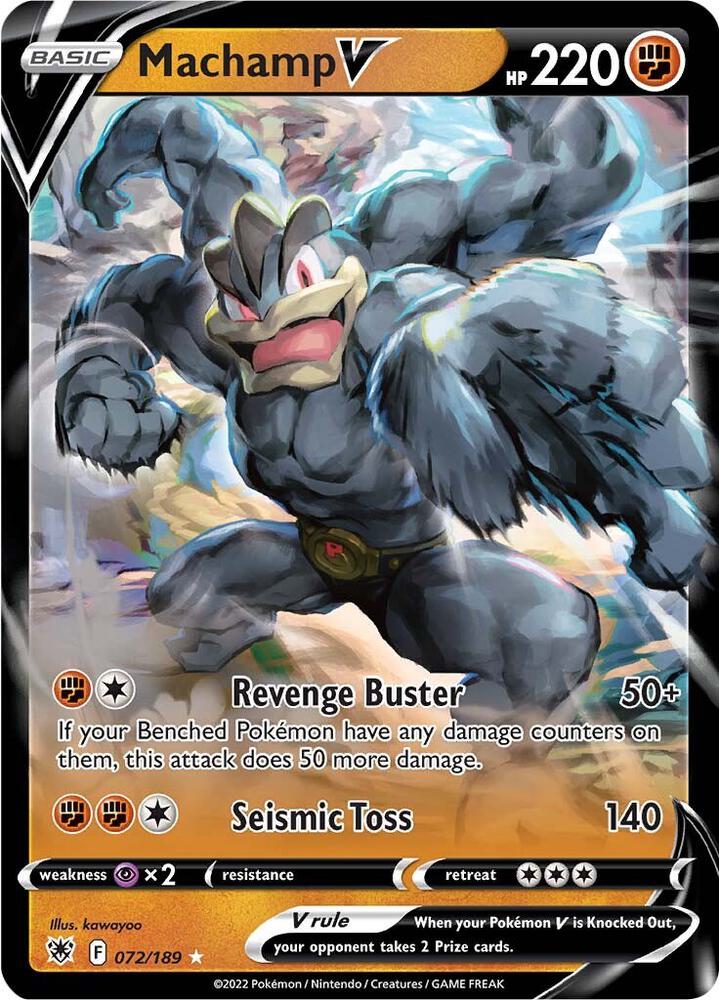 Buy Pokemon cards Australia - Machamp V 072/189 - Premium Raw Card from Monster Mart - Pokémon Card Emporium - Shop now at Monster Mart - Pokémon Cards Australia. Astral Radiance, NEW 15 Jul