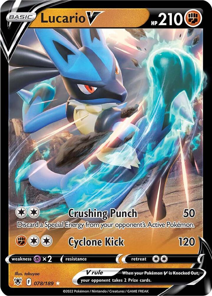 Buy Pokemon cards Australia - Lucario V 078/189 - Premium Raw Card from Monster Mart - Pokémon Card Emporium - Shop now at Monster Mart - Pokémon Cards Australia. Astral Radiance, NEW 21 Nov