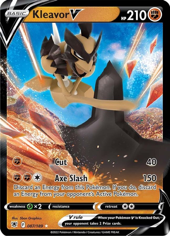 Buy Pokemon cards Australia - Kleavor V 087/189 - Premium Raw Card from Monster Mart - Pokémon Card Emporium - Shop now at Monster Mart - Pokémon Cards Australia. Astral Radiance, NEW 30 May