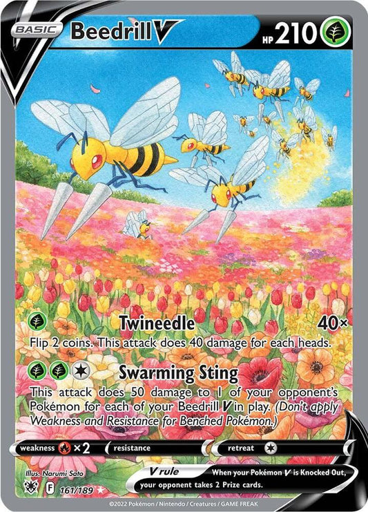 Buy Pokemon cards Australia - Beedrill V 161/189 - Premium Raw Card from Monster Mart - Pokémon Card Emporium - Shop now at Monster Mart - Pokémon Cards Australia. Alt Art, Alternate Art, Astral Radiance, NEW 6 Nov