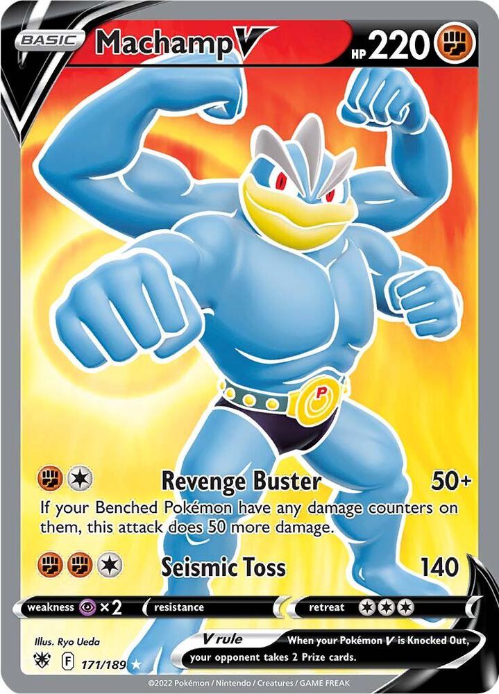 Buy Pokemon cards Australia - Machamp V 171/189 - Premium Raw Card from Monster Mart - Pokémon Card Emporium - Shop now at Monster Mart - Pokémon Cards Australia. Astral Radiance, Full Art, NEW 21 Nov