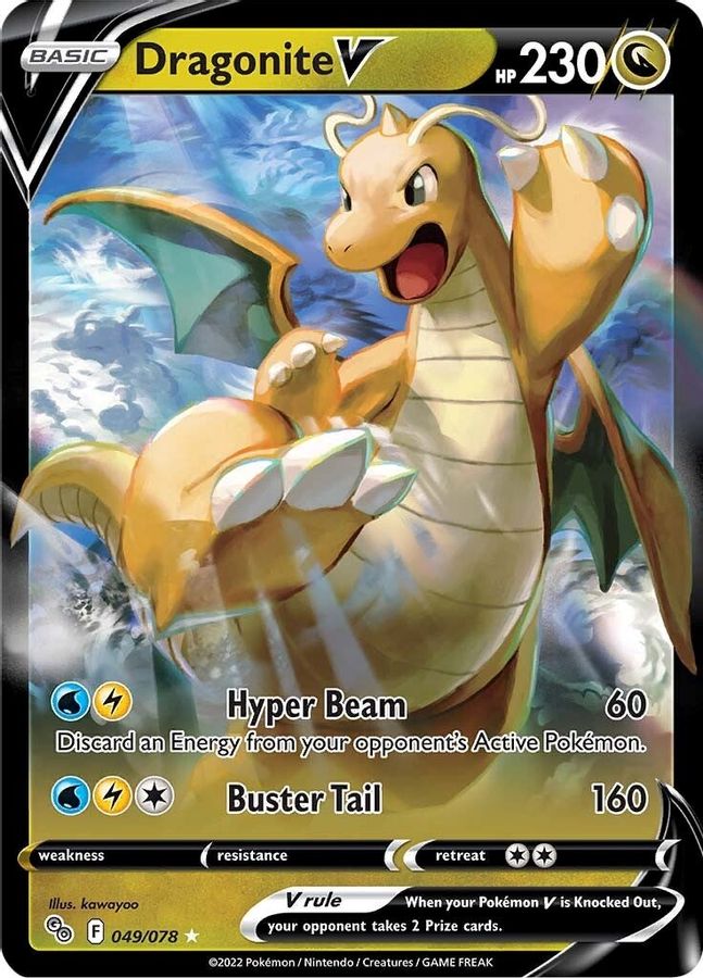 Buy Pokemon cards Australia - Dragonite V 049/078 - Premium Raw Card from Monster Mart - Pokémon Card Emporium - Shop now at Monster Mart - Pokémon Cards Australia. NEW 8 May, Pokemon Go