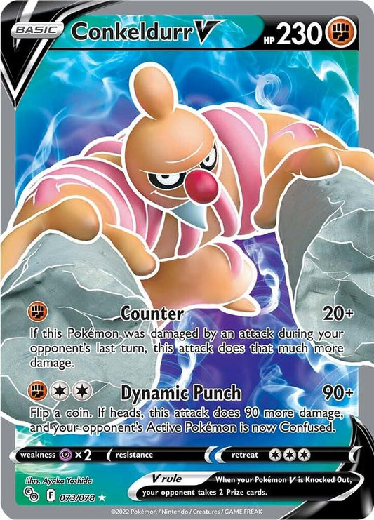 Buy Pokemon cards Australia - Conkeldurr V 073/078 - Premium Raw Card from Monster Mart - Pokémon Card Emporium - Shop now at Monster Mart - Pokémon Cards Australia. Full Art, NEW 21 Nov, Pokemon Go