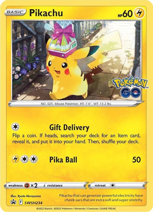 Buy Pokemon cards Australia - Pikachu SWSH234 - Premium Raw Card from Monster Mart - Pokémon Card Emporium - Shop now at Monster Mart - Pokémon Cards Australia. Cosmos Holo, NEW 27 Jun, Pokemon Go, Promo, Sword & Shield Promo