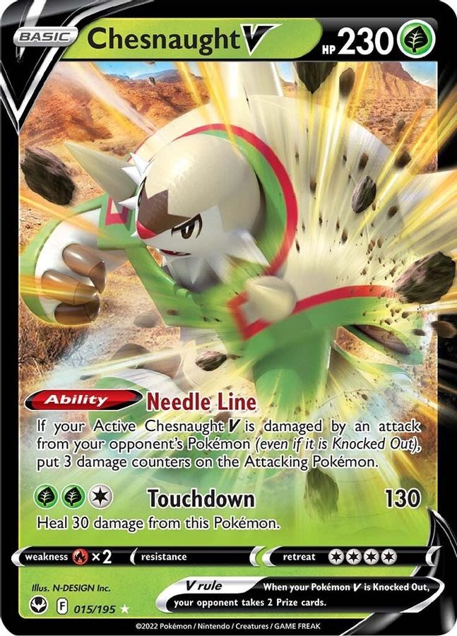 Buy Pokemon cards Australia - Chesnaught V 015/195 - Premium Raw Card from Monster Mart - Pokémon Card Emporium - Shop now at Monster Mart - Pokémon Cards Australia. NEW 27 Jun, Silver Tempest