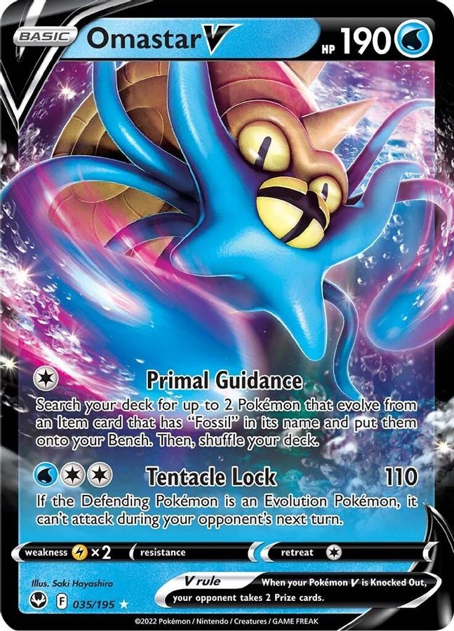 Buy Pokemon cards Australia - Omastar V 035/195 - Premium Raw Card from Monster Mart - Pokémon Card Emporium - Shop now at Monster Mart - Pokémon Cards Australia. NEW 27 Jun, Silver Tempest