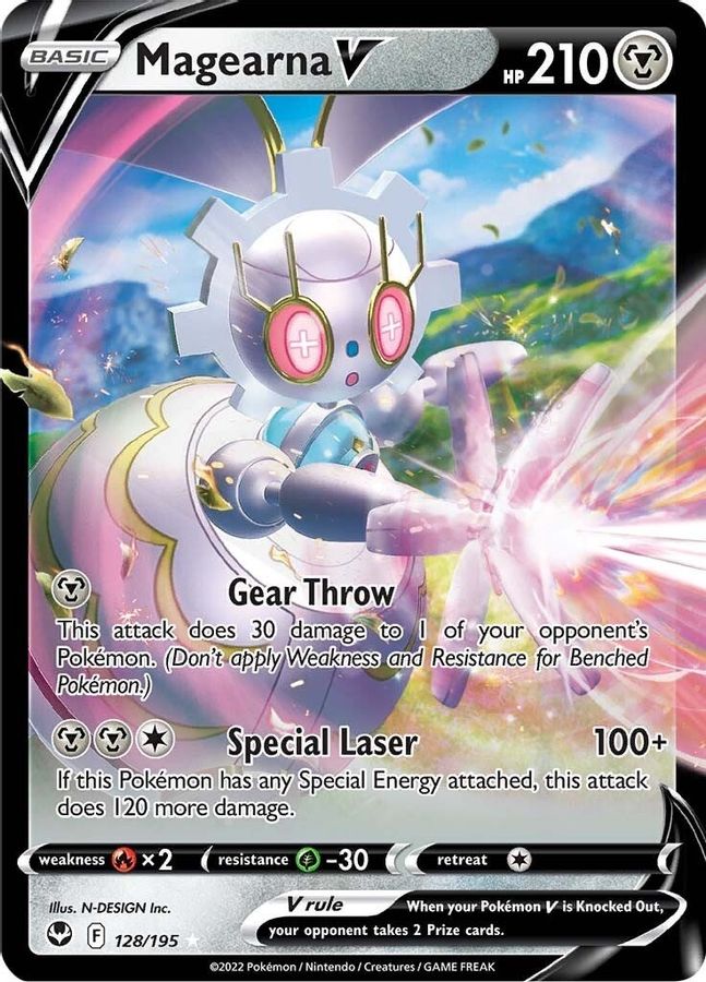 Buy Pokemon cards Australia - Magearna V 128/195 - Premium Raw Card from Monster Mart - Pokémon Card Emporium - Shop now at Monster Mart - Pokémon Cards Australia. MMB20, New 17 Apr, Silver Tempest