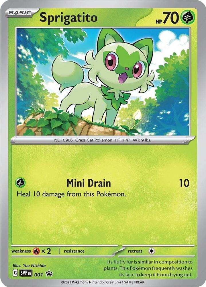 Buy Pokemon cards Australia - Sprigatito 001 - Premium Raw Card from Monster Mart - Pokémon Card Emporium - Shop now at Monster Mart - Pokémon Cards Australia. NEW 28 Aug, Promo, Scarlet & Violet Promo