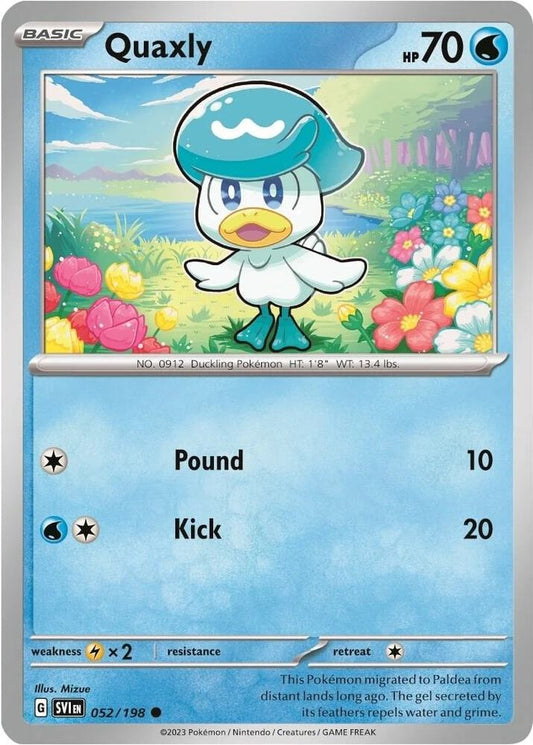 Buy Pokemon cards Australia - Quaxly 052/198 - Premium Raw Card from Monster Mart - Pokémon Card Emporium - Shop now at Monster Mart - Pokémon Cards Australia. NEW 28 Aug, Promo