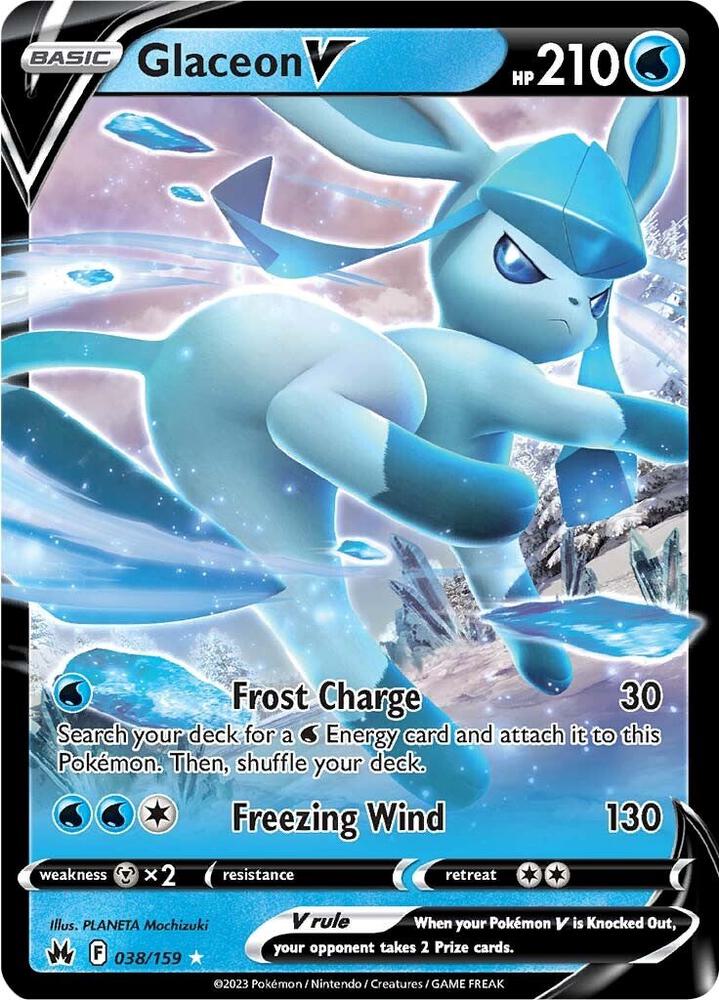 Buy Pokemon cards Australia - Glaceon V 038/159 - Premium Raw Card from Monster Mart - Pokémon Card Emporium - Shop now at Monster Mart - Pokémon Cards Australia. Crown Zenith, NEW 8 Aug