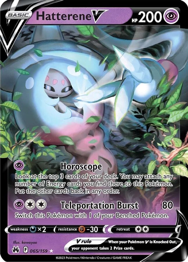 Buy Pokemon cards Australia - Hatterene V 065/159 - Premium Raw Card from Monster Mart - Pokémon Card Emporium - Shop now at Monster Mart - Pokémon Cards Australia. Crown Zenith, NEW 20 May