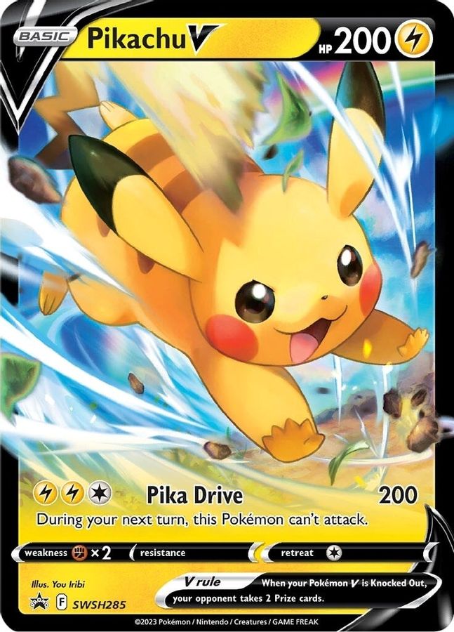 Buy Pokemon cards Australia - Pikachu V SWSH285 - Premium Raw Card from Monster Mart - Pokémon Card Emporium - Shop now at Monster Mart - Pokémon Cards Australia. NEW 20 May, Promo, Sword & Shield Promo