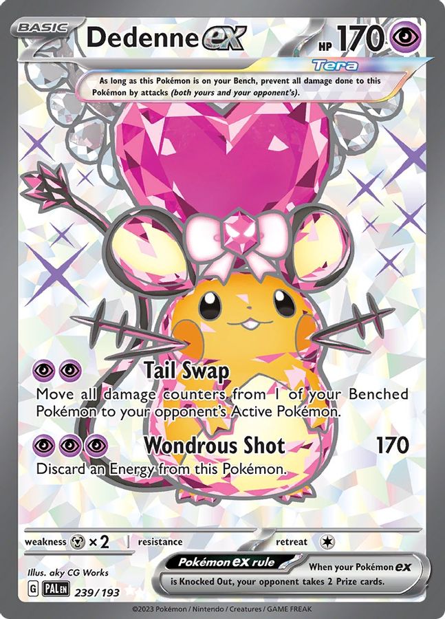 Buy Pokemon cards Australia - Dedenne EX 239/193 - Premium Raw Card from Monster Mart - Pokémon Card Emporium - Shop now at Monster Mart - Pokémon Cards Australia. EX, Paldea Evolved