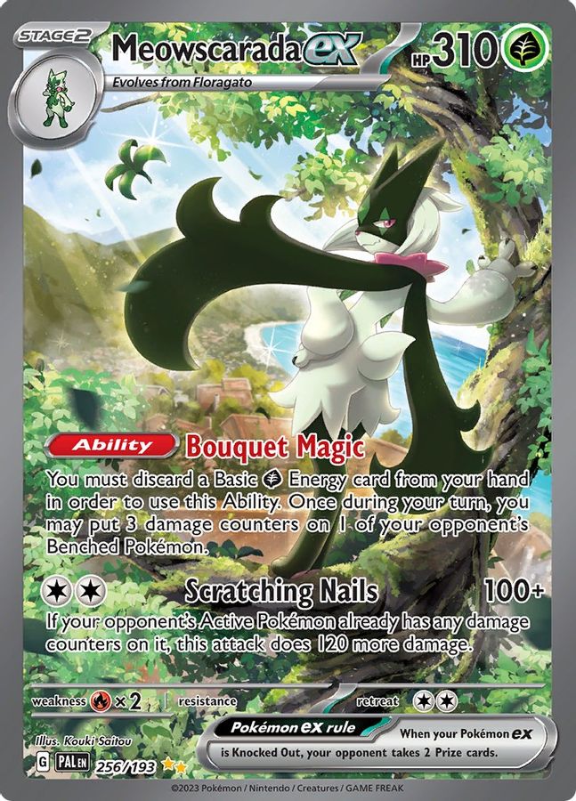 Buy Pokemon cards Australia - Meowscarada EX 256/193 - Premium Raw Card from Monster Mart - Pokémon Card Emporium - Shop now at Monster Mart - Pokémon Cards Australia. EX, Paldea Evolved, Special Illustration Rare