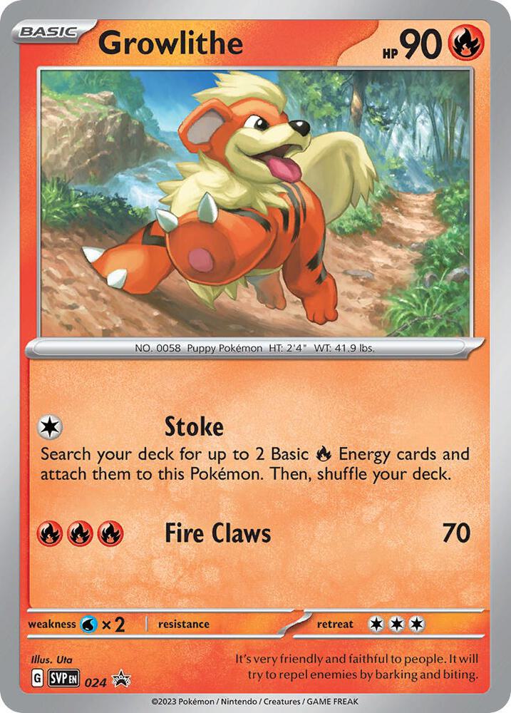 Buy Pokemon cards Australia - Growlithe 024 - Premium Raw Card from Monster Mart - Pokémon Card Emporium - Shop now at Monster Mart - Pokémon Cards Australia. NEW 22 Jul, Promo, Scarlet & Violet Promo