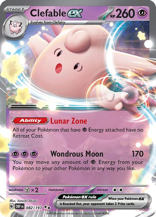 Buy Pokemon cards Australia - Clefable EX 082/197 - Premium Raw Card from Monster Mart - Pokémon Card Emporium - Shop now at Monster Mart - Pokémon Cards Australia. EX, MMB50, Obsidian Flames