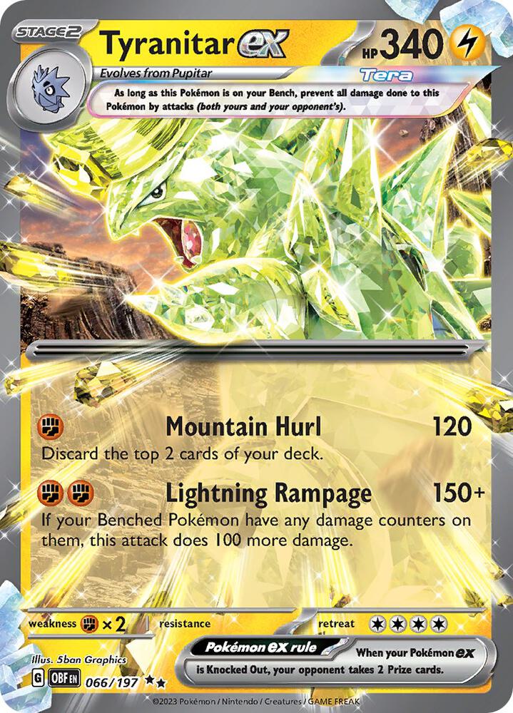 Buy Pokemon cards Australia - Tyranitar EX 066/197 - Premium Raw Card from Monster Mart - Pokémon Card Emporium - Shop now at Monster Mart - Pokémon Cards Australia. EX, NEW 22 Jul, Obsidian Flames