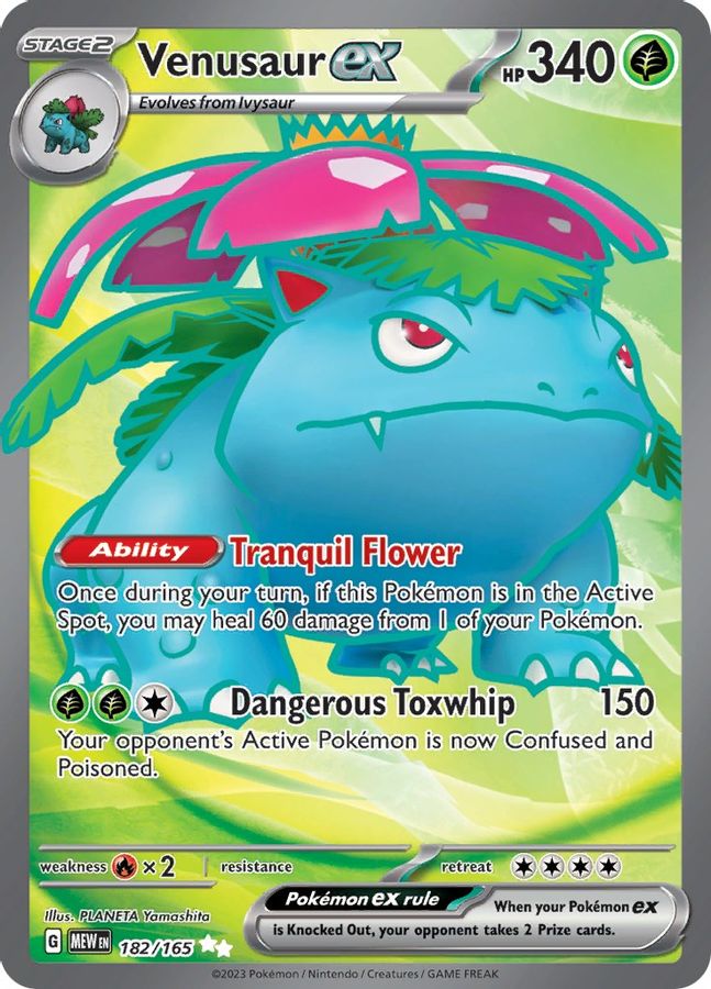 Buy Pokemon cards Australia - Venusaur EX 182/165 - Premium Raw Card from Monster Mart - Pokémon Card Emporium - Shop now at Monster Mart - Pokémon Cards Australia. 151, EX, NEW 1 July, Ultra Rare