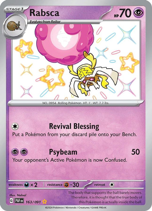 Buy Pokemon cards Australia - Rabsca 163/091 - Premium Raw Card from Monster Mart - Pokémon Card Emporium - Shop now at Monster Mart - Pokémon Cards Australia. Baby Shiny, NEW 8 May, Paldean Fates, Shiny Rare