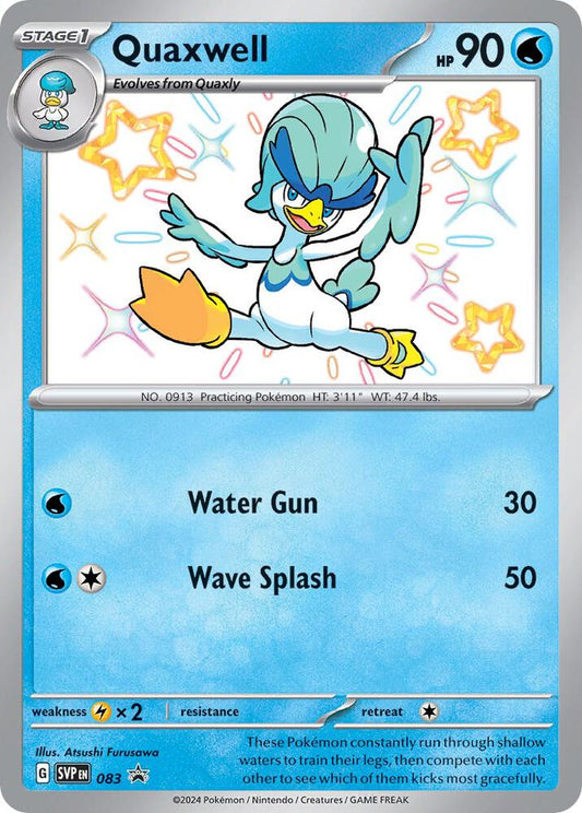 Buy Pokemon cards Australia - Quaxwell 083 - Premium Raw Card from Monster Mart - Pokémon Card Emporium - Shop now at Monster Mart - Pokémon Cards Australia. NEW 21 Nov, Promo, Scarlet & Violet Promo