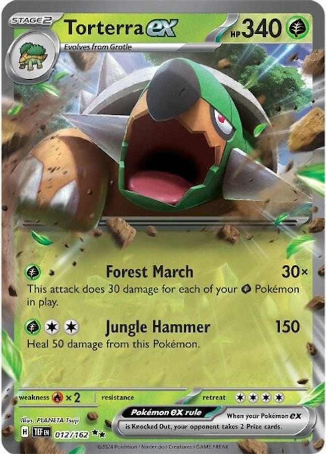 Buy Pokemon cards Australia - Torterra EX 012/162 - Premium Raw Card from Monster Mart - Pokémon Card Emporium - Shop now at Monster Mart - Pokémon Cards Australia. Double Rare, EX, MMB50, New 25 Mar, Temporal Forces