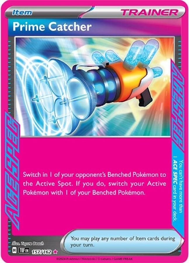 Buy Pokemon cards Australia - Prime Catcher 157/162 - Premium Raw Card from Monster Mart - Pokémon Card Emporium - Shop now at Monster Mart - Pokémon Cards Australia. ACE SPEC Rare, New 25 Mar, Temporal Forces, Trainer