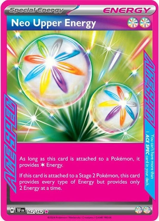 Buy Pokemon cards Australia - Neo Upper Energy 162/162 - Premium Raw Card from Monster Mart - Pokémon Card Emporium - Shop now at Monster Mart - Pokémon Cards Australia. ACE SPEC Rare, Energy, New 17 Apr, Temporal Forces