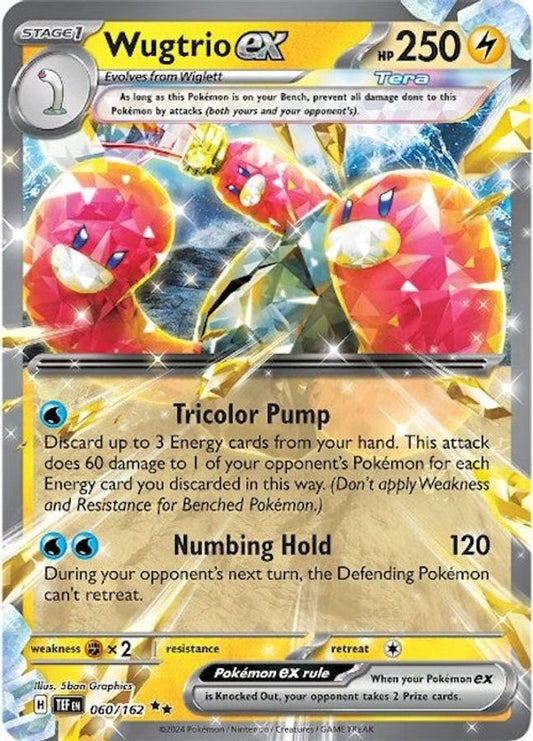 Buy Pokemon cards Australia - Wugtrio EX 060/162 - Premium Raw Card from Monster Mart - Pokémon Card Emporium - Shop now at Monster Mart - Pokémon Cards Australia. Double Rare, EX, MMB40, New 25 Mar, Temporal Forces