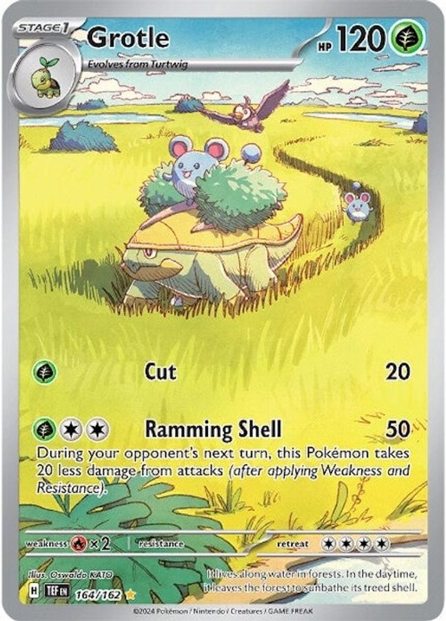 Buy Pokemon cards Australia - Grotle 164/162 - Premium Raw Card from Monster Mart - Pokémon Card Emporium - Shop now at Monster Mart - Pokémon Cards Australia. Illustration Rare, New 2 Apr, Temporal Forces