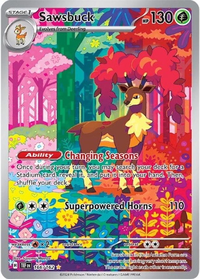 Buy Pokemon cards Australia - Sawsbuck 166/162 - Premium Raw Card from Monster Mart - Pokémon Card Emporium - Shop now at Monster Mart - Pokémon Cards Australia. Illustration Rare, MMB10, New 25 Mar, Temporal Forces