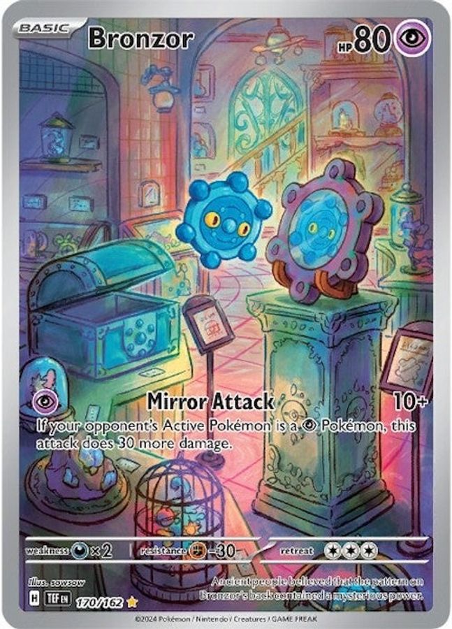 Buy Pokemon cards Australia - Bronzor 170/162 - Premium Raw Card from Monster Mart - Pokémon Card Emporium - Shop now at Monster Mart - Pokémon Cards Australia. Illustration Rare, MMB20, New 25 Mar, Temporal Forces