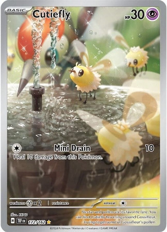 Buy Pokemon cards Australia - Cutiefly 172/162 - Premium Raw Card from Monster Mart - Pokémon Card Emporium - Shop now at Monster Mart - Pokémon Cards Australia. Illustration Rare, MMB10, New 25a Mar, Temporal Forces