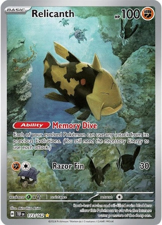 Buy Pokemon cards Australia - Relicanth 173/162 - Premium Raw Card from Monster Mart - Pokémon Card Emporium - Shop now at Monster Mart - Pokémon Cards Australia. Illustration Rare, New 25a Mar, Temporal Forces